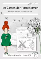 Vorschau - Arbeitsblätter - Im Garten der Pusteblumen - Minibuch rund um Wünsche - Deckblatt