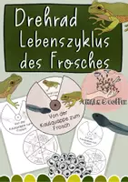 Vorschau - Stationenlernen - Lebenszyklus des Frosches - Drehrad Bastelanleitung - Deckblatt