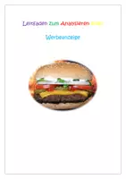 Vorschau - Unterrichtsreihen - Materialpaket Werbung Portfolio Homeschooling + Worddateien - Seite 1