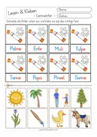 Vorschau - Arbeitsblätter - Lesen und Kleben - Lernwörter FIBEL Deutsch Teil 1 - Seite 2