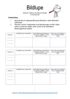 Vorschau - Arbeitsblätter - Die Bildlupe als Mittel der Reflexion im Kunstunterricht - Deckblatt