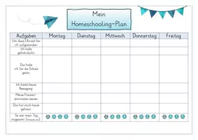 Vorschau - Arbeitsblätter - Meine Reflexion zur Homeschooling-Woche/ zum Distanzlernen - Seite 1