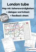 Vorschau - Arbeitsblätter - London tube - map, Tandem-Arbeitsblatt, Feedbacksheet - Deckblatt