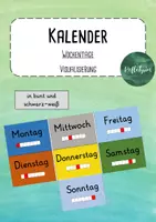 Vorschau - Bildkarten - Kalender - Rund um das Jahr - Visualisierung - Wochentage - Deckblatt