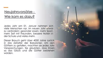 Vorschau - Arbeitsblätter - Neujahrsvorsätze - beschreibbare PDF und Unterrichtsmaterial (digital und zum Ausdrucken) - Seite 1