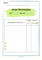 Vorschau - Arbeitsblätter - Wochenplan Vorlage - Seite 3