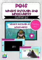 Vorschau - Spiele - Pets - What's through the binoculars? Quiz - Deckblatt