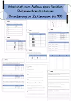Vorschau - Stundenentwürfe - Materialpaket Zahlenraum 100, 1000, 10000 Arbeitshefte Stellenwertverständnis Mathe - Seite 1