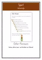 Vorschau - Stundenentwürfe - Sport: Oster-Parcours (sportliches Lesen und Verstehen) - Deckblatt