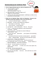 Vorschau - Arbeitsblätter - Übungen zur Zeichensetzung bei wörtlicher Rede, besonders geeignet für Homeschooling - Deckblatt