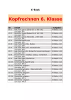 Vorschau - Arbeitsblätter - Kopfrechnen mit Tagesportionen für die 5. und 6. Kl. (Wochenblätter) - Deckblatt