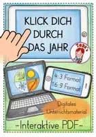 Vorschau - Präsentationen/Tafelbilder - Durch das Jahr (Digitales Material für Tablets/Smartphones) - Deckblatt