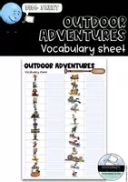Vorschau - Arbeitsblätter - Digi vocabulary sheet - Outdoor Adventures interactive - Deckblatt