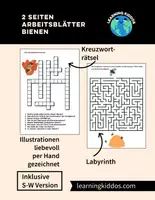 Vorschau - Arbeitsblätter - 2 Arbeitsblätter Bienen - auch für Homeschooling - Deckblatt