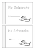 Vorschau - Arbeitsblätter - Miniheft und Erarbeitungsmaterial Die Schnecke - Deckblatt