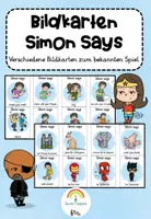 Vorschau - Spiele - Bildkarten für das Spiel "Simon says" - Deckblatt