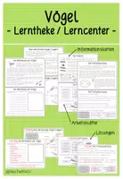 Vorschau - Arbeitsblätter - VÖGEL Materialpaket - Lerntheke und Flipbook - Seite 1
