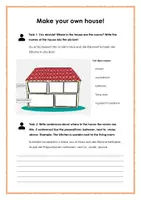Vorschau - Arbeitsblätter - Make your own house / Rooms in a house mit Differenzierung - Deckblatt