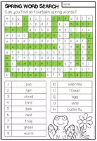 Vorschau - Arbeitsblätter - SPRING - Word Search - Seite 3