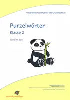 Vorschau - Spiele - Tiere im Zoo - 28 Purzelwörter - Schüttelwörter - Rechtschreibrätsel - Optische Serialität - Deckblatt
