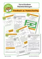 Vorschau - Arbeitsblätter - Homeschooling - Feedback - Tigerklasse - individualisierbar - Deckblatt
