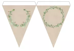 Vorschau - Mal- und Bastelvorlagen - Wimpelkette zum selbst beschriften - Seite 1