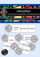 Vorschau - Spiele - Uhr - volle und halbe Stunde, Viertel vor und Viertel nach - Deckblatt