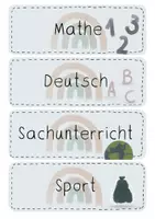 Vorschau - Bildkarten - Tagestransparenz - Regenbogen Boho blau - Seite 1