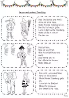 Vorschau - Arbeitsblätter - Lese-Mal-Blätter Fasching Klasse 1 und 2 - Seite 2