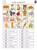 Vorschau - Arbeitsblätter - Puzzle di parole - Gli animali - Quale animale è? - Seite 2