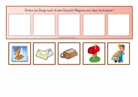 Vorschau - Arbeitsblätter - Dinge nach Gewicht ordnen - Seite 3