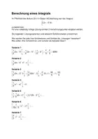 Vorschau - Arbeitsblätter - Berechnung eines Integrals - Deckblatt