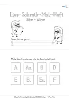 Vorschau - Arbeitsblätter - Lies-Schreib-Mal-Heft (Silben-Wörter) - Kennenlernheft - Seite 1