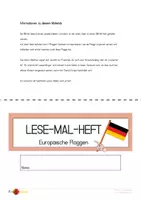Vorschau - Mal- und Bastelvorlagen - Lese-Mal-Heft "Europäische Flaggen" - Seite 2