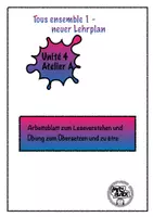 Vorschau - Arbeitsblätter - TOUS ENSEMBLE 1 - Lektion 4A Leseverstehen - Deckblatt