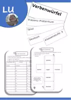 Vorschau - Arbeitsblätter - Präsens und Präteritum: Verbenwürfel für den Einstieg - Deckblatt