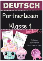 Vorschau - Arbeitsblätter - Deutsch: Partnerlesen / Lesen / Lesetandem Klasse 1 - Deckblatt