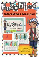 Vorschau - Interaktives Material - Interaktives Lesespiel Fasching - Deckblatt