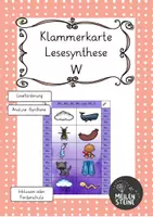 Vorschau - Fördermaterial/Inklusion - Klammerkarte Lesesynthese W - Deckblatt