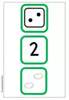 Vorschau - Spiele - Würfel- Mengen und Zahlenkarten bis 10 (zum Perlen auffädeln) - Seite 3