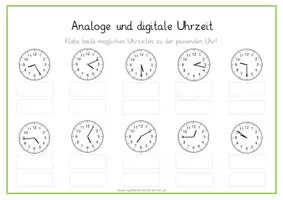 Vorschau - Arbeitsblätter - KLETT alle Uhrzeiten - Seite 1