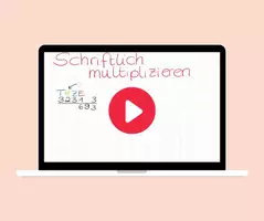 Vorschau - Arbeitsblätter - Homeschooling - Schriftlich Multiplizieren ohne ZÜ (inkl. Video) - Seite 1