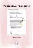 Vorschau - Arbeitsblätter - Merkblatt Possessive Adjectives - Deckblatt