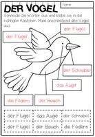 Vorschau - Arbeitsblätter - FRÜHLING - Arbeitsblatt: Der Vogel (DAF/DAZ) - Seite 2