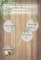 Vorschau - Mal- und Bastelvorlagen - Feedback-/ Rückmeldungs-/ Reflexionskarten (Eukalyptus) - Seite 1