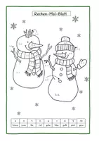 Vorschau - Arbeitsblätter - Rechen- Mal - Blätter - Winter - Seite 1