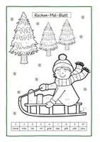 Vorschau - Arbeitsblätter - Rechen- Mal - Blätter - Winter - Seite 2