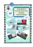 Vorschau - Unterrichtsreihen - Interaktive Power Point zum Thema School Things - Deckblatt