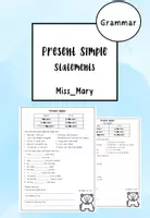 Vorschau - Arbeitsblätter - Present Simple- Statements - Deckblatt