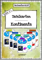 Vorschau - Bildkarten - Tafelkarten "Kontinente" - Sachunterricht Grundschule Klasse 3 und Klasse 4 - Deckblatt
